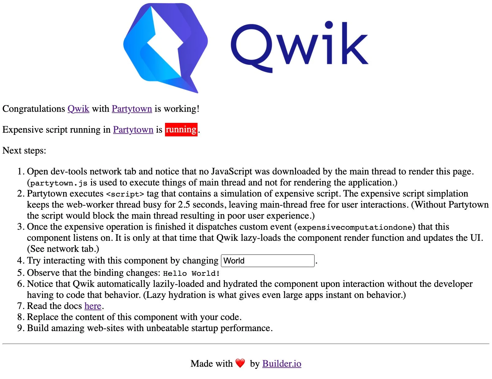 qwik partytown app